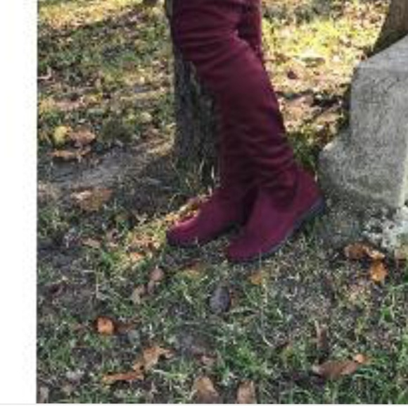 Flat Boots Over knee Wine color 🚨PRICE IS FIRM🚨 - Picture 6 of 7